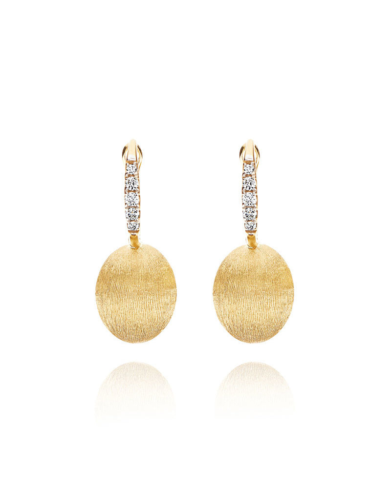 Orecchini "Ciliegine" con Boules Pendenti in Oro