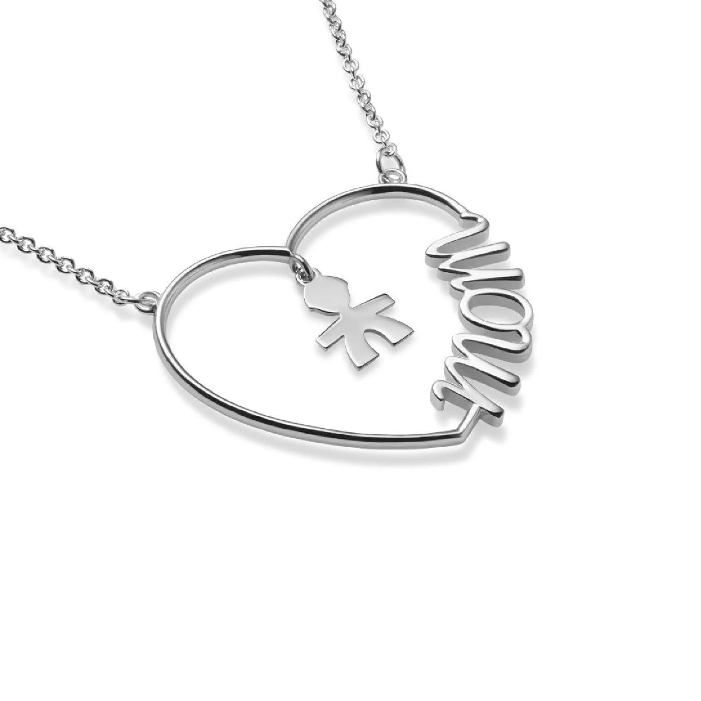 Collana Cuore di Mamma con Bimbo