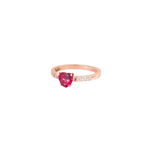 Anello Cuore con Diamanti