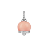 Load image into Gallery viewer, Ciondolo Campanella Oro con Corallo Rosa
