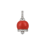 Load image into Gallery viewer, Ciondolo Campanella Oro con Corallo Rosso
