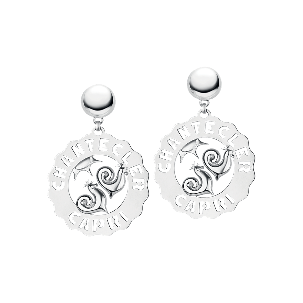 Orecchini "Et Voila" Logo Argento