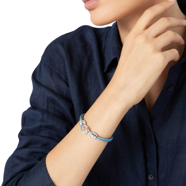 Bracciale Nodo Cordone Azzurro