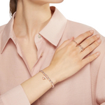 Load image into Gallery viewer, Ciondolo Dado Oro Rosa e Diamante Marrone
