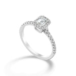 Load image into Gallery viewer, Anello Solitario taglio emerald con brillanti
