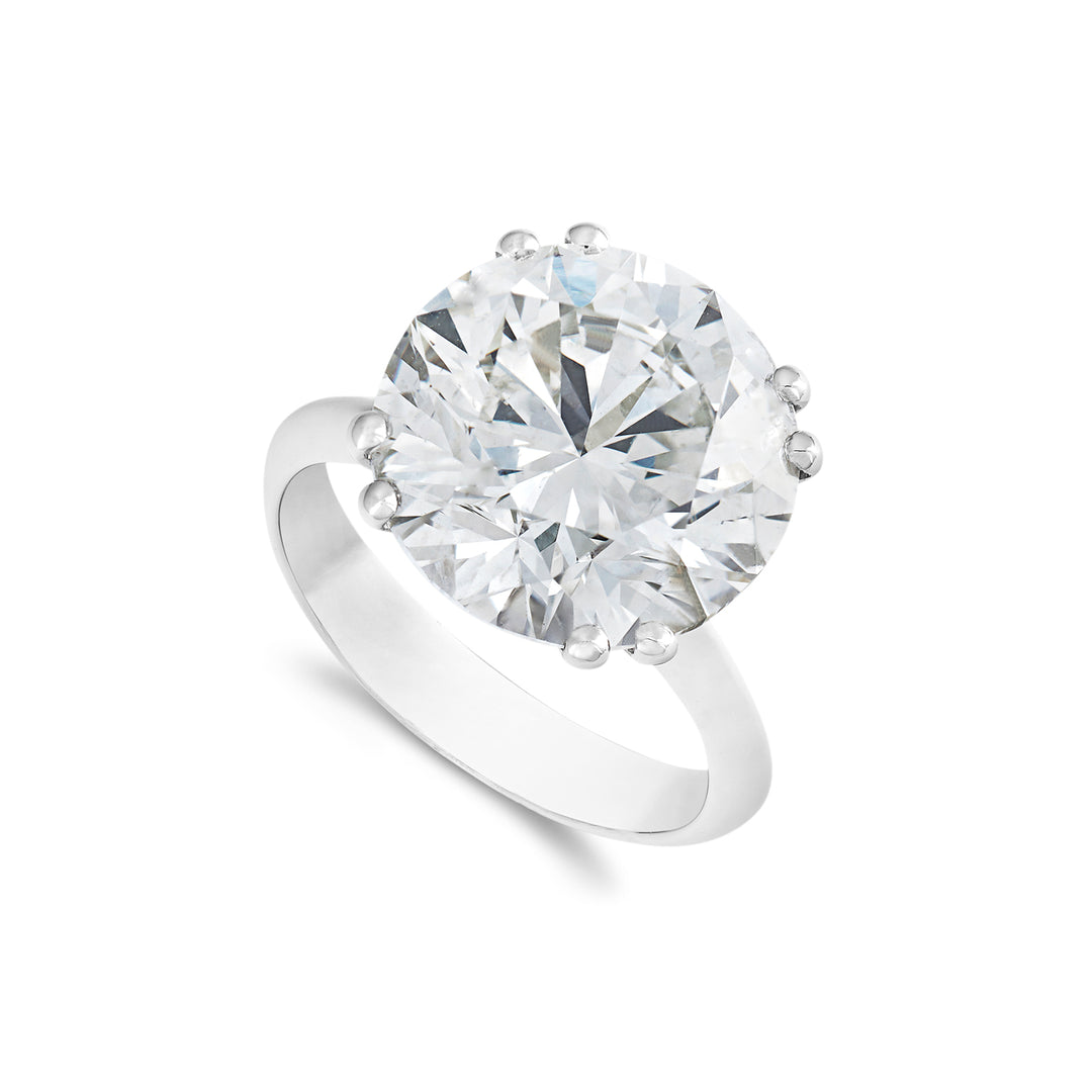 Anello Solitario a doppia griffe