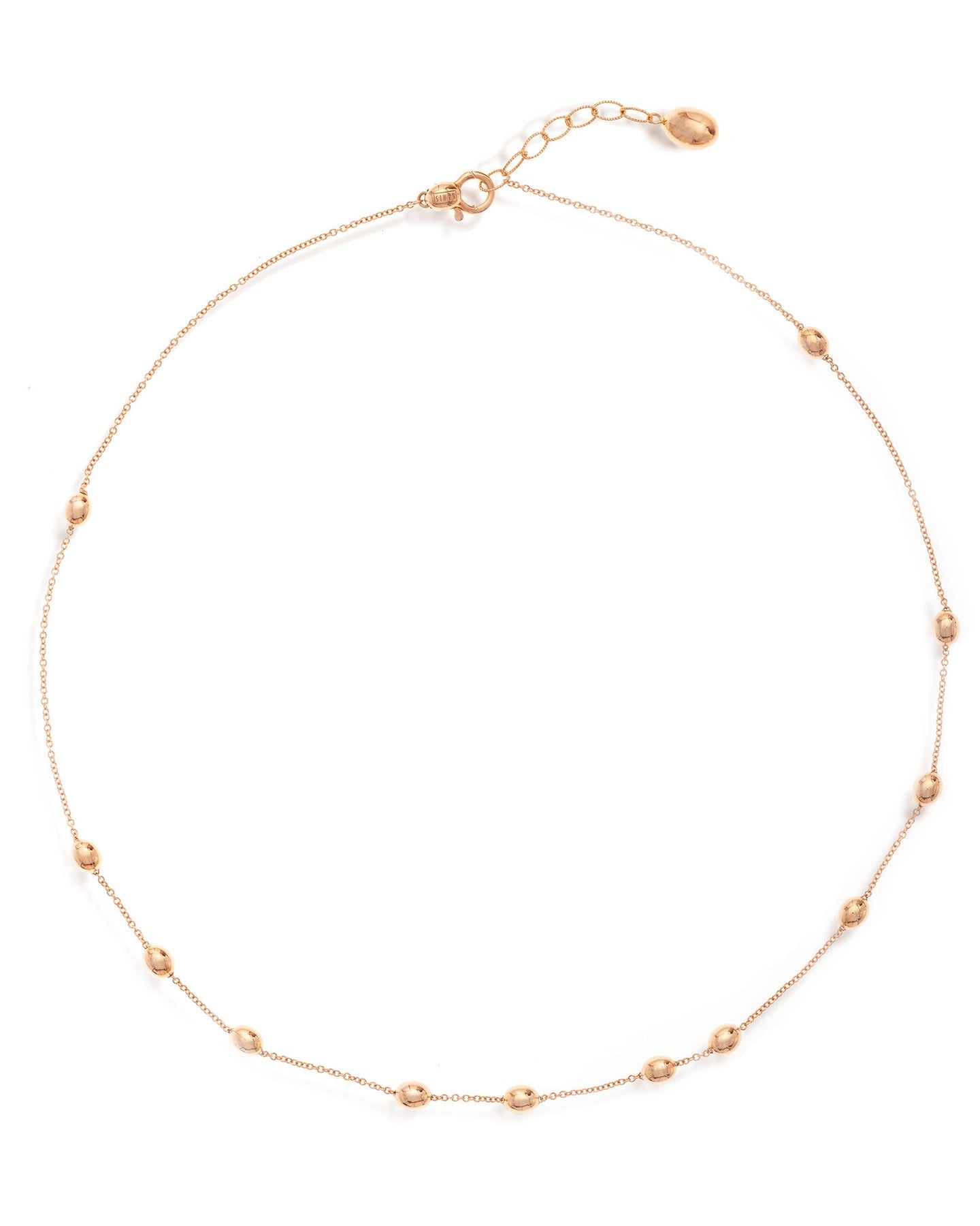 Collana Girocollo "Soffio" con Boules in Oro Rosa