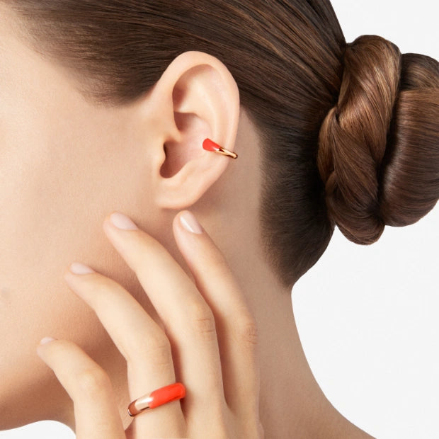 Earcuff Rondelle Rosso