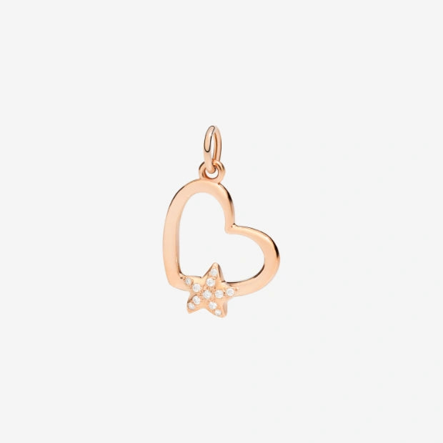Ciondolo Cuore Diamanti Marroni