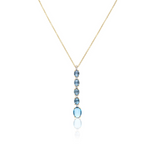 Load image into Gallery viewer, Collana &quot;Dancing Azure&quot; Pendente con Topazio London Blu

