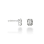 Load image into Gallery viewer, Orecchini con diamante taglio Emerald
