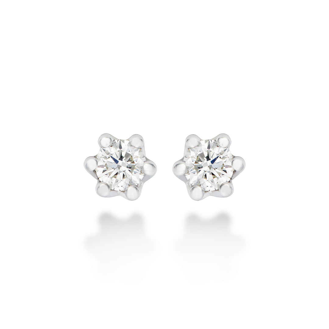 Orecchini punto luce a 6 griffe