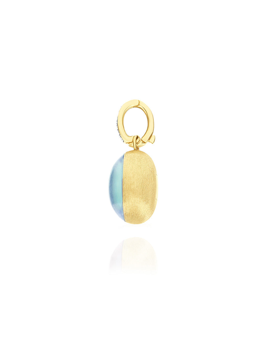 Charm "Boules" in oro e Amazzonite (Piccolo)