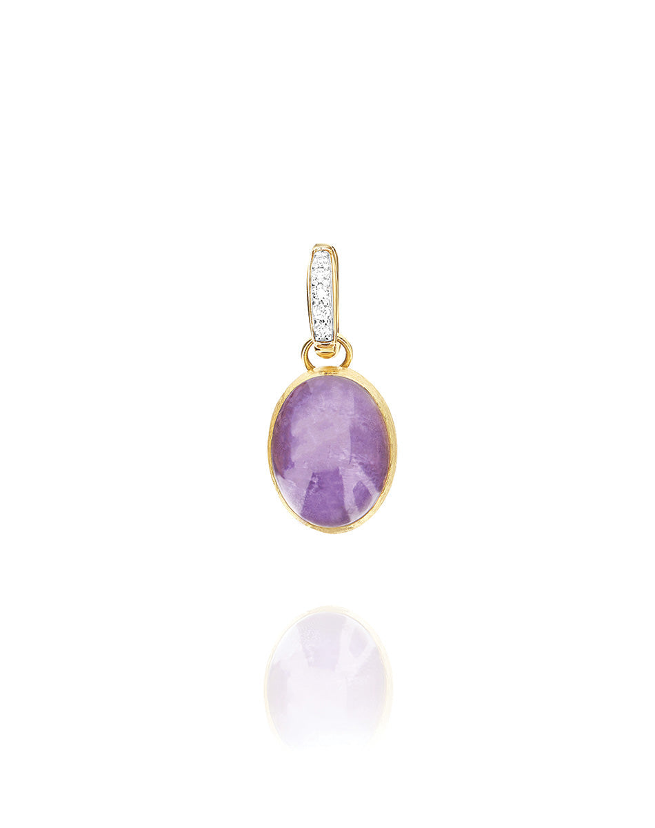 Charm "Boules" in oro e Lepidolite (Piccolo)