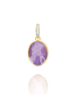 Load image into Gallery viewer, Charm Violetta &quot;Boules&quot; in oro e Lepidolite (Medio)
